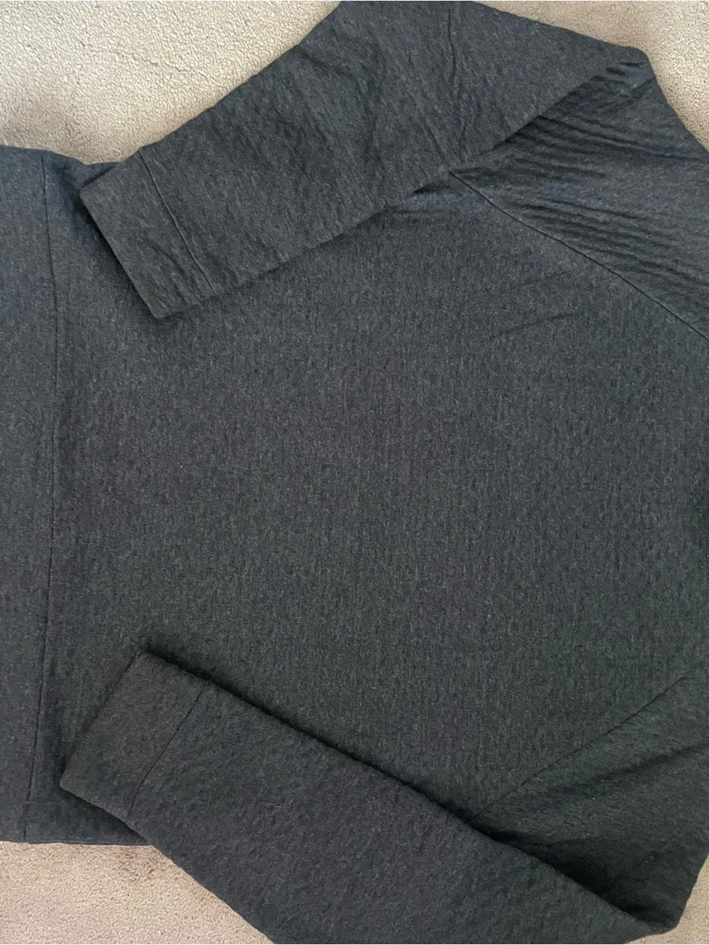 Club Monaco Dark Gray Men's Sweatshirt with Leather Elbow Patches
